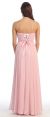 Strapless Rhinestone Bust Long Formal Prom Dress back in Pink